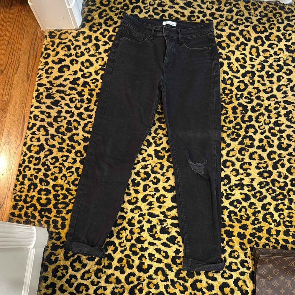 LOFT GIRLFRIEND BLACK DENIM SIZE 26/2